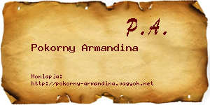 Pokorny Armandina névjegykártya